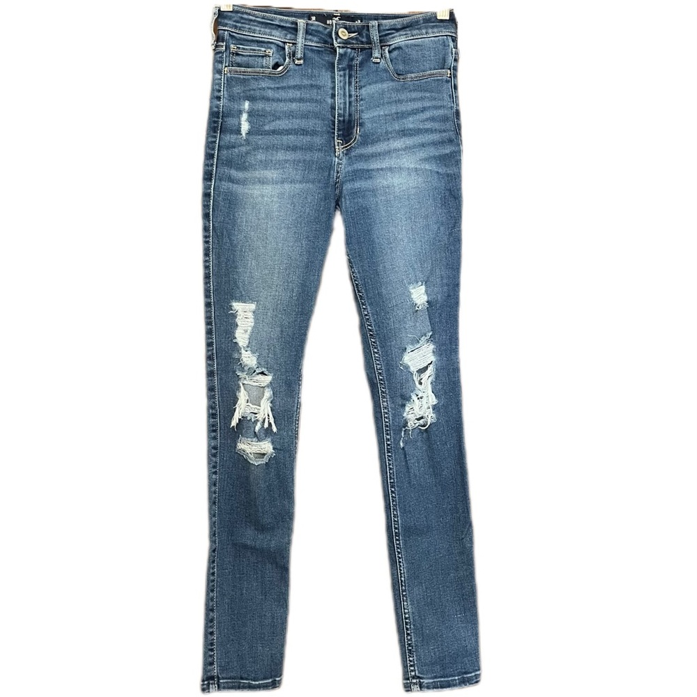 Hollister Juniors High-Rise Super Skinny Jeans - Medium Wash size 3R